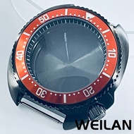 44 มม.Fit NH34 NH35 NH36 NH38 NH38 NH70 NH72 กีฬาสีดํา 316 สแตนเลสนาฬิกากล่องอลูมิเนียมขอบปาก