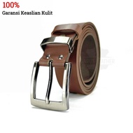 Men's Genuine Leather Belt/ Men's Leather Belt Jumbo Men's Buckle Genuine Leather Garut