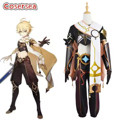 Cosersea Traveler Aether Cosplay Costume Game Genshin Impact Traveler Aether Halloween Men Uniform C