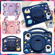 For Samsung Galaxy Tab A9 Plus A8 A7 S6 Lite T220 P619 Cartoon Astronaut Unicorn 360 degree rotating
