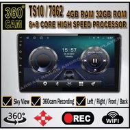 ANDROID PLAYER 360 CAMERA  ANDROID PLAYER TS10 4RAM+32ROM 360CAM UNTUK SEMUA KERETA