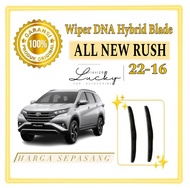 Wiper Mobil SET Hybrid Blade DNA Toyota All New Rush 2018 2019 2022 2023 Harga Sepasang