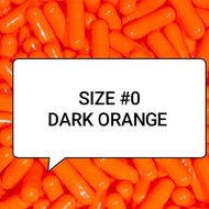 SIZE 0 DARK ORANGE GELATIN CAPSULE 500-1000PCS