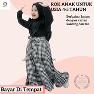 Androk anak cewe  Anderok Anak Kecil Rok Anak Perempuan Motif Kotak Usia 3-5 Tahun