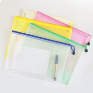 A3/A4/A5/A6/B4/B5 PVC Clear Document File Folder Bag Portable Waterproof Zipper Mesh Pouch Organizer