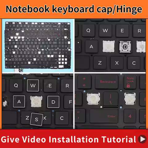 Replacement Keycap Key cap &Scissor Clip&Hinge For DELL Inspiron 5565 P66F-002 15- 5567 P66F-001 P66