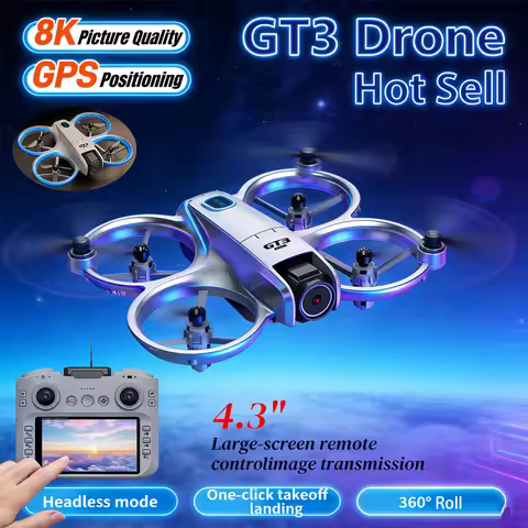 New GT3 MAX Drone 8K 5G GPS Professional HD With Screen Remote Control Avoidance Aerial Quadcopter U