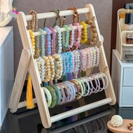 RU Wooden  Storage Ra Display Stand 2 Layer Home Use Hair Accessories Jewelry Headwear Exhibition Ra