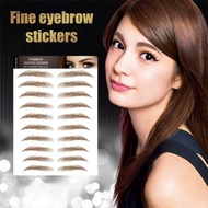 4d Brown Stick-on Eyebrows Tattoo Sticker Eye Brow Waterproof Longlasting False Eyebrow E6q5