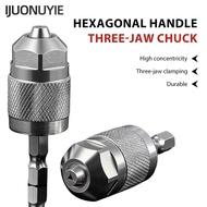 IJUONUYIE Drill Chuck Adapter, 1/4 Inch Hexagonal Handle Quick Change Chuck,  Self-Tightening 1.5-6.