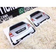 PROTON SAGA BLM + NOMBOR PLAT belakang cutting stiker (1pcs)