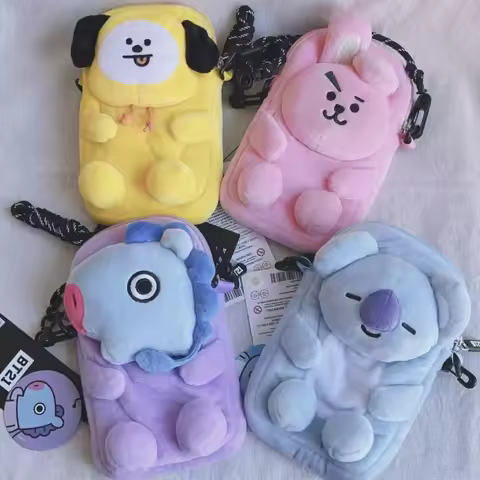 Korean Zero Wallet Cute Cartoon Anime Plush Easy To Carry BT21 Peripheral Creative Fashion Versatile