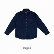 maison KEEPS | Kris Adore Denim Shirt | เสื้อเชิ้ตยีนส์ ปักโลโก้ Adore | มีให้เลือก 2 Size 42" และ 4