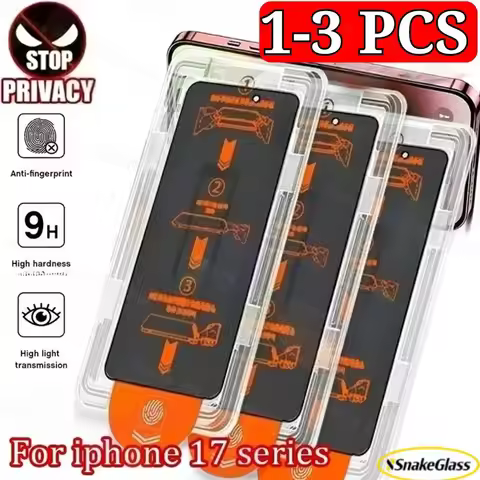 1-3PCS Privacy Screen Protector for iPhone 17/17e/Air/16e/16/15/14/13/12 Series, 9H Tempered Glass F