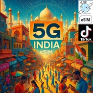 INDIA eSIM UNLIMITED High Speed 5G/4G DATA *24HRS usage* (3-30days) CAN TT