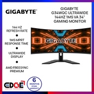 EDGE | GIGABYTE G34WQC Ultrawide 34" QHD 2K 3440x1440 144Hz 1ms VA Curved Gaming Monitor