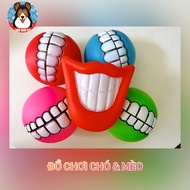 Smiley face ball toy for dogs