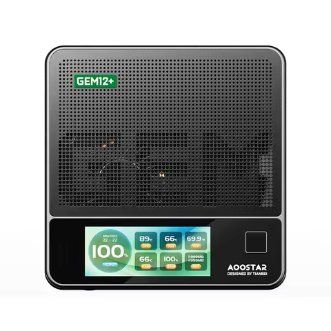 AOOSTAR Mini PC GEM12+ AMD Ryzen 7 PRO 8845HS/8745HS Windows 11 Radeon 780M WiFi6 BT5.2 USB4 HDMI2.1