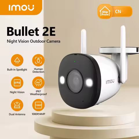 IMOU Bullet 2E 4MP 3K Built-in Spotlight Full Color WiFi Camera Outdoor IP67 Waterproof Home Securit