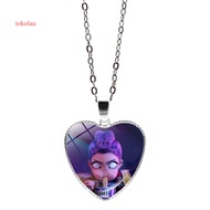 Anime Goods Necklace Heart Pendant Necklace Korean Pop Hunters Anime Necklace Cute Heart Pendant K-p