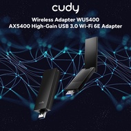 Cudy Wireless Adapter WU5400 - AX5400 High-Gain USB 3.0 Wi-Fi 6E Adapter | 3 Years Malaysia Warranty
