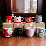 Taiwan Starbucks Christmas New Year Cup 2023 Little Bear Hippo Espresso Cup Mug Taste Cup 3oz