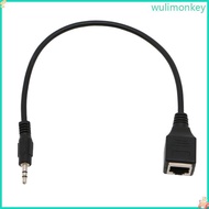WU 31cm Length 3 5mm 1 8 Male Jack TRS  Cable to RJ45 Ethernet Adapter Wire
