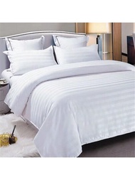 4入組白色酒店風格床上用品套裝（1件被罩、1件平床單、2個枕套）