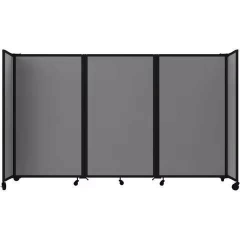 Room Divider 360 Portable Wall Partition | Folding Panels Large Freestanding Divider Locking Wheels 