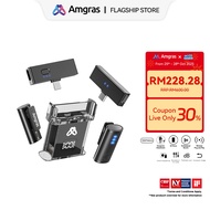 Amgras SoundGalaxy Ⅲ Pro ANC Wireless Lavalier Microphone Two receivers, two microphones with Chargi