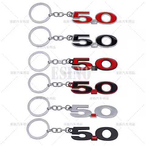 Car Styling 3D Metal Zinc Alloy Metal 5.0 Key Chain Keychain Key Ring for Ford Mustang Shelby V8 5.0