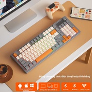 Bộ Bàn Phím và Chuột Không Dây Bluetooth Chống Ồn cho Game và Văn Phòng 98 Phím