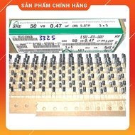 [ 30 pieces ] CAPACITOR 50V 0.47UF 50V, 50V0.47UF, 0.47UF50V (size 3x5mm, 5x11mm) SAMYOUNG BRAND