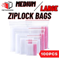 BIG SIZE Zipper Bag(100PCS) Resealable Plastic Bag Zipper Bag plastik tudung beg plastik baju