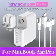 PD 96W 87W 61W 30W Magnetic Adapter with Dual Type-C Power Adapter for MacBook Pro Air Replacement C