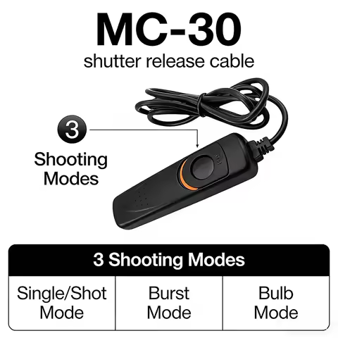 MC-30 Remote Shutter Release Control Cable MC30 for Nikon Z9 Z8 D850 D810 D700 D800 D800E D500 D300 