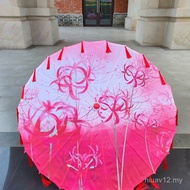 Gerai Gaya Kuno Payung Kelopak Rumbai Pakaian Tradisional Cina Minyak Kertas Payung Kraf Payung Payu