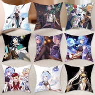 Cartoon Anime Genshin Impact Pillow Cover Anime Gaming Anime Student Accessories Pillow Cover Bedroo