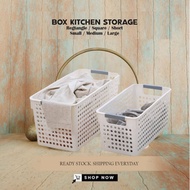 BSU Basket Storage Organizer Multipurpose Stackable Kitchen Cabinet House Basket Bathroom Bakul Plastik Barang Pakaian