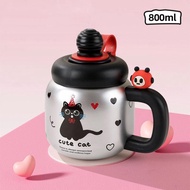 Gelas Mug Chubby 800ml Stainless SUS 316 / Gelas Minum Mug Lucu / Gelas Mug Kantor Viral [823]