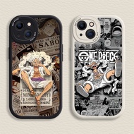 One Piece Case iPhone for 16 / 15 / 14 / 13 / 12 / 11 Promax Nika Form Monkey D Luffy Soft Casing fo