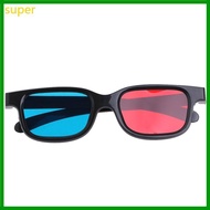 super 3D Glasses 3D Anaglyph Glasses Black  Flash 3D for TV Movies Cinema