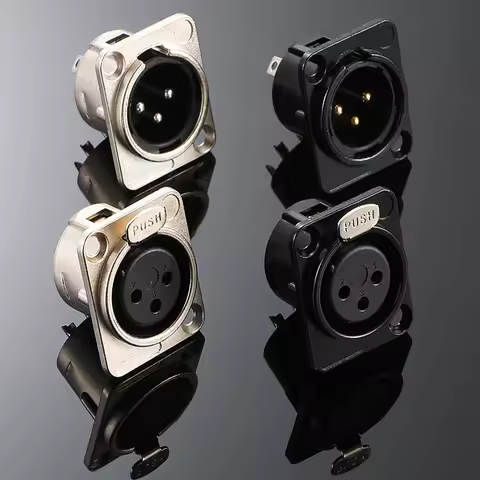 1/2/5Pcs XLR 3pin Male Female Panel Audio Microphone Mixer Plug Jack Connector YS145 YS146 Male Fema