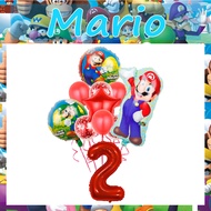 Super Mario Bros Birthday Party Decoration Foil Balloons Anime Figure Mario Luigi Balloon Cartoon Kids Boy Party Supplies