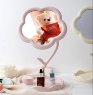 Yifeng กระจกตั้งโต๊ะ กระจกรูปทรงดอกไม้น่ารัก ดีไซส์สวยงาม จัดระเบียบบนโต๊ะเครื่องแป้งของคุณ