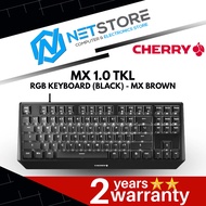 CHERRY MX 1.0 TKL RGB GAMING KEYBOARD (BLACK) - MX BROWN - G80‐3814LXAEU‐2