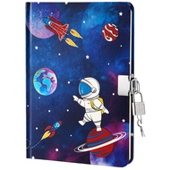 WERNNSAI Space Kids Diary for Boys - Luminous Hardcover Journal Notebook for Kids Gift School Privat