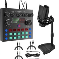 V8S Sound Card Microphone Set for Recording, Singing, Streaming, and Live Broadcast Plug and Play ho