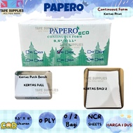 Papero Continuous Form 9.5 x 11 Inch 0 Ply Full Matrix Dot Print Paper & 2 Single Layer