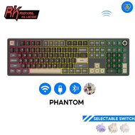 ROYAL KLUDGE RK R108 100% Gasket Wired With Knob Mechanical Keyboard